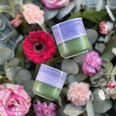 Lot de 2 tasses en faïence Lilas - COPPA