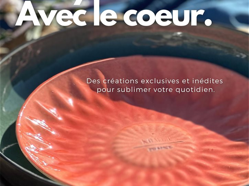 Artisanat, Aveyron, faïence, Millau, art, assiette, Dahlia