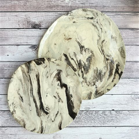 plates from La Grave - Black and grey recycled earthenware