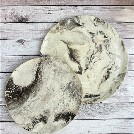 plates from La Grave - Black and grey recycled earthenware